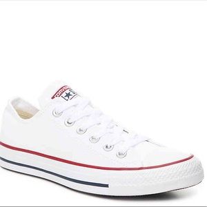 White Low Top Converse All Star, size 7